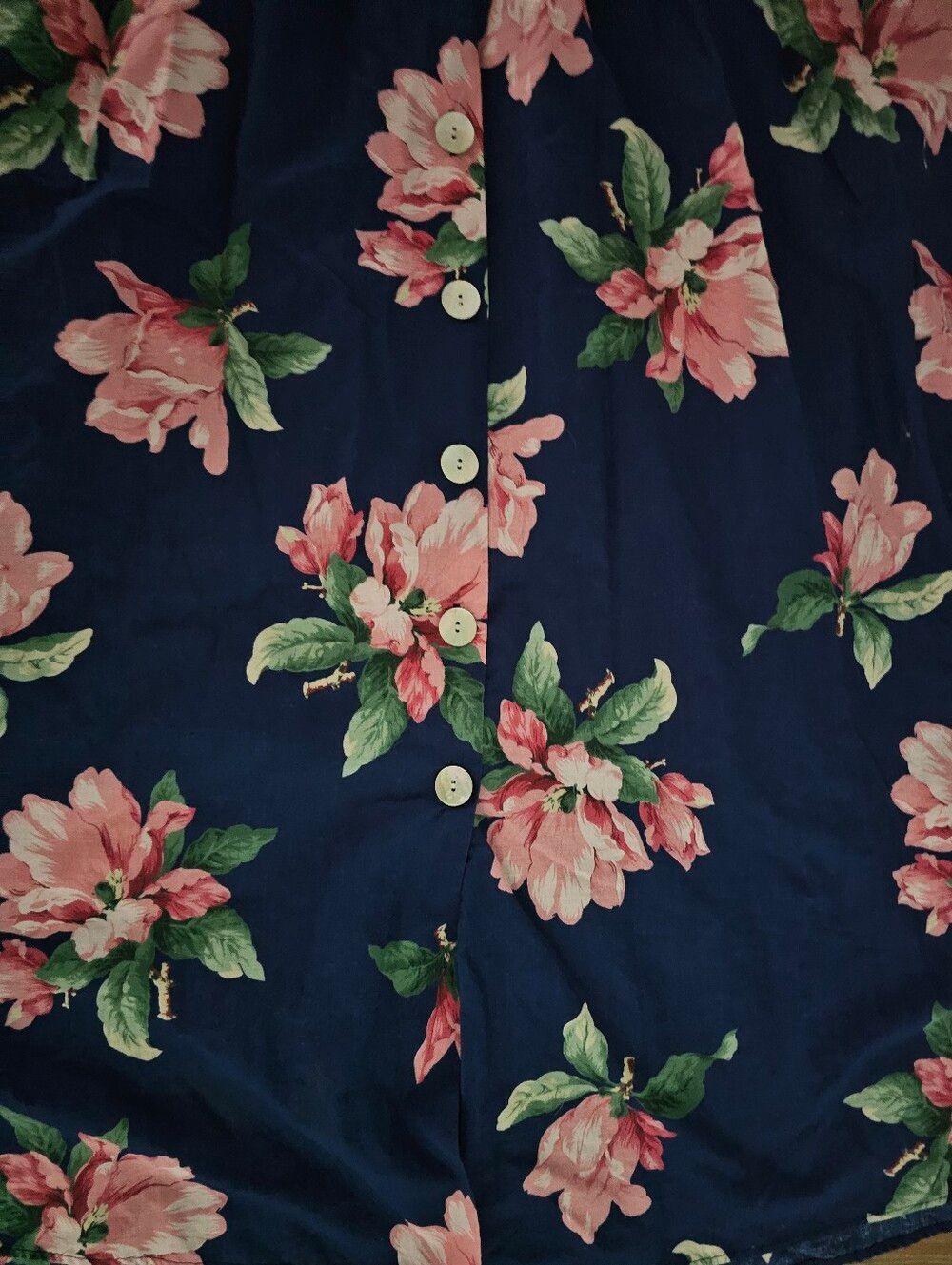 Vintage Carol Anderson California Floral Midi Dress USA Cotton M Cottagecore - Picture 10 of 15